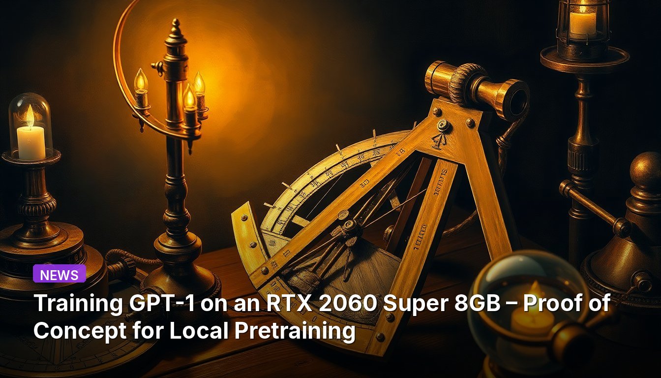 Training GPT-1 on an RTX 2060 Super 8GB – Proof of Concept for Local Pretraining