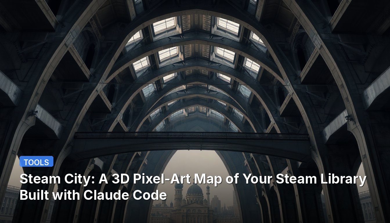 Steam City: A 3D Pixel-Art Map of Your Steam Library Built with Claude Code