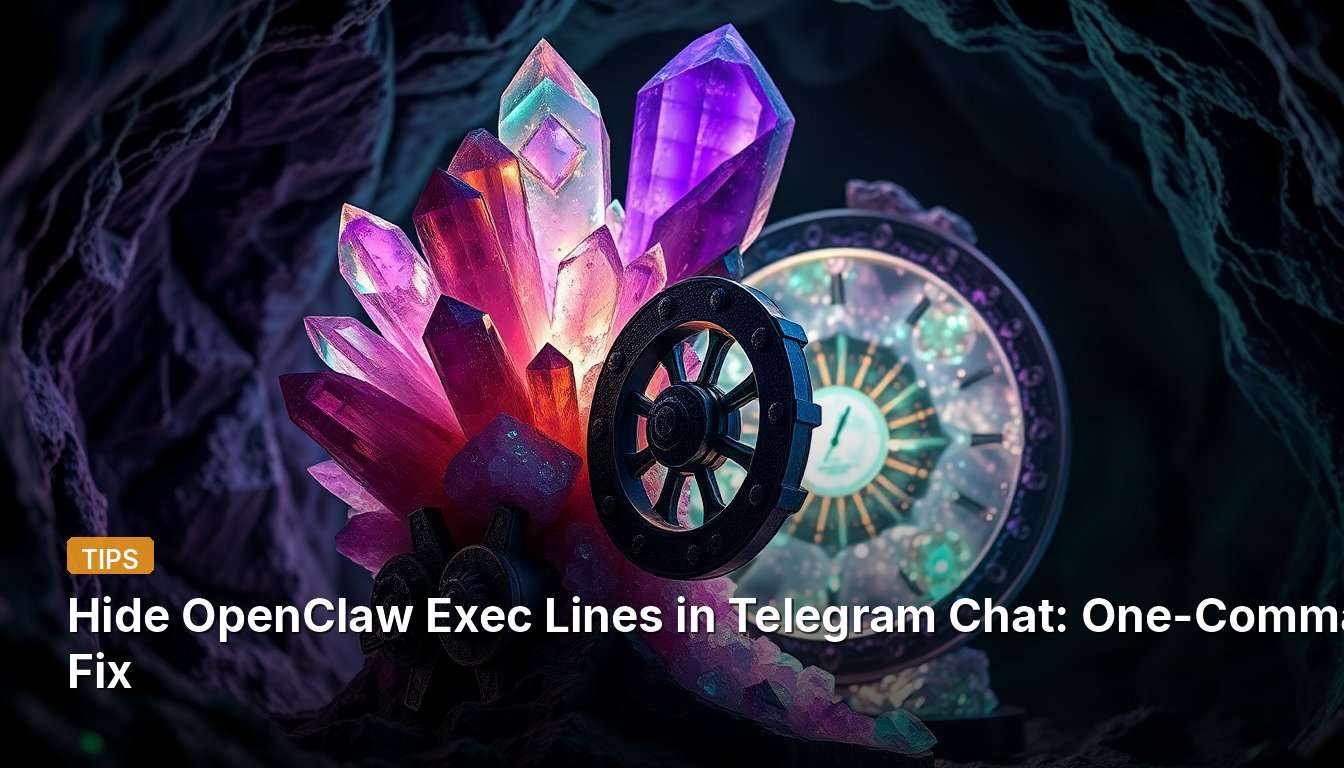 Hide OpenClaw Exec Lines in Telegram Chat: One-Command Fix