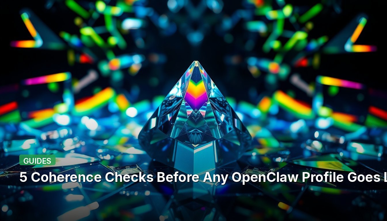 5 Coherence Checks Before Any OpenClaw Profile Goes Live