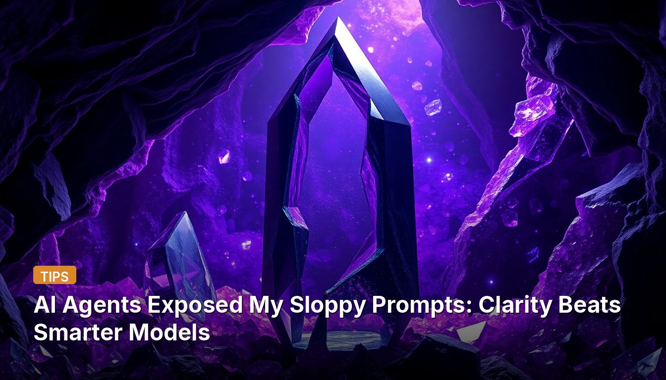 AI Agents Exposed My Sloppy Prompts: Clarity Beats Smarter Models
