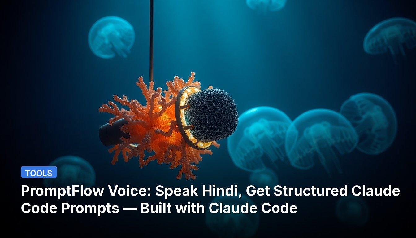 PromptFlow Voice: Speak Hindi, Get Structured Claude Code Prompts — Built with Claude Code