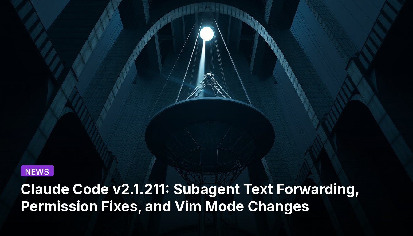 Claude Code v2.1.211: Subagent Text Forwarding, Permission Fixes, and Vim Mode Changes
