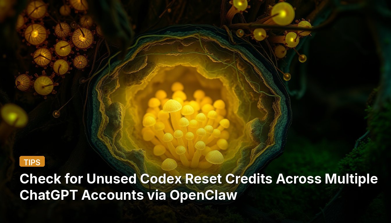 Check for Unused Codex Reset Credits Across Multiple ChatGPT Accounts via OpenClaw