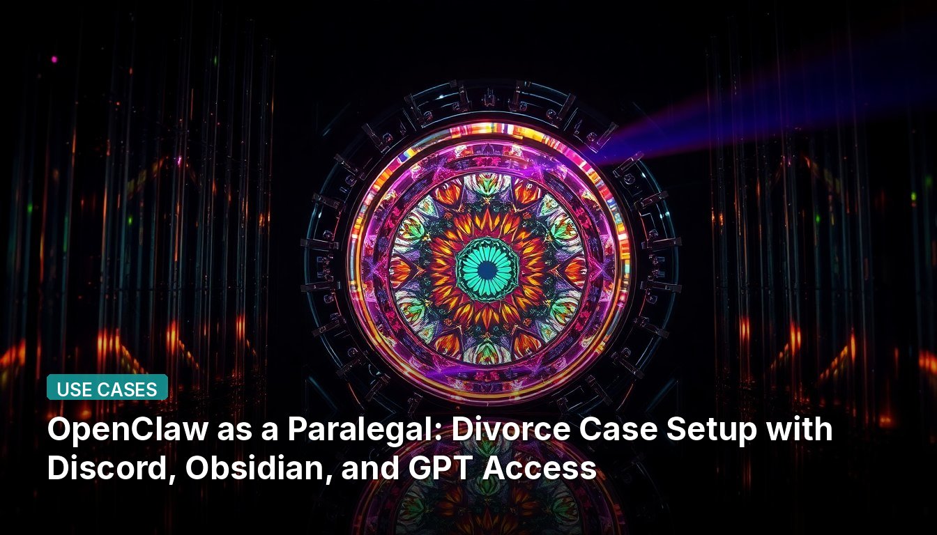 OpenClaw as a Paralegal: Divorce Case Setup with Discord, Obsidian, and GPT Access