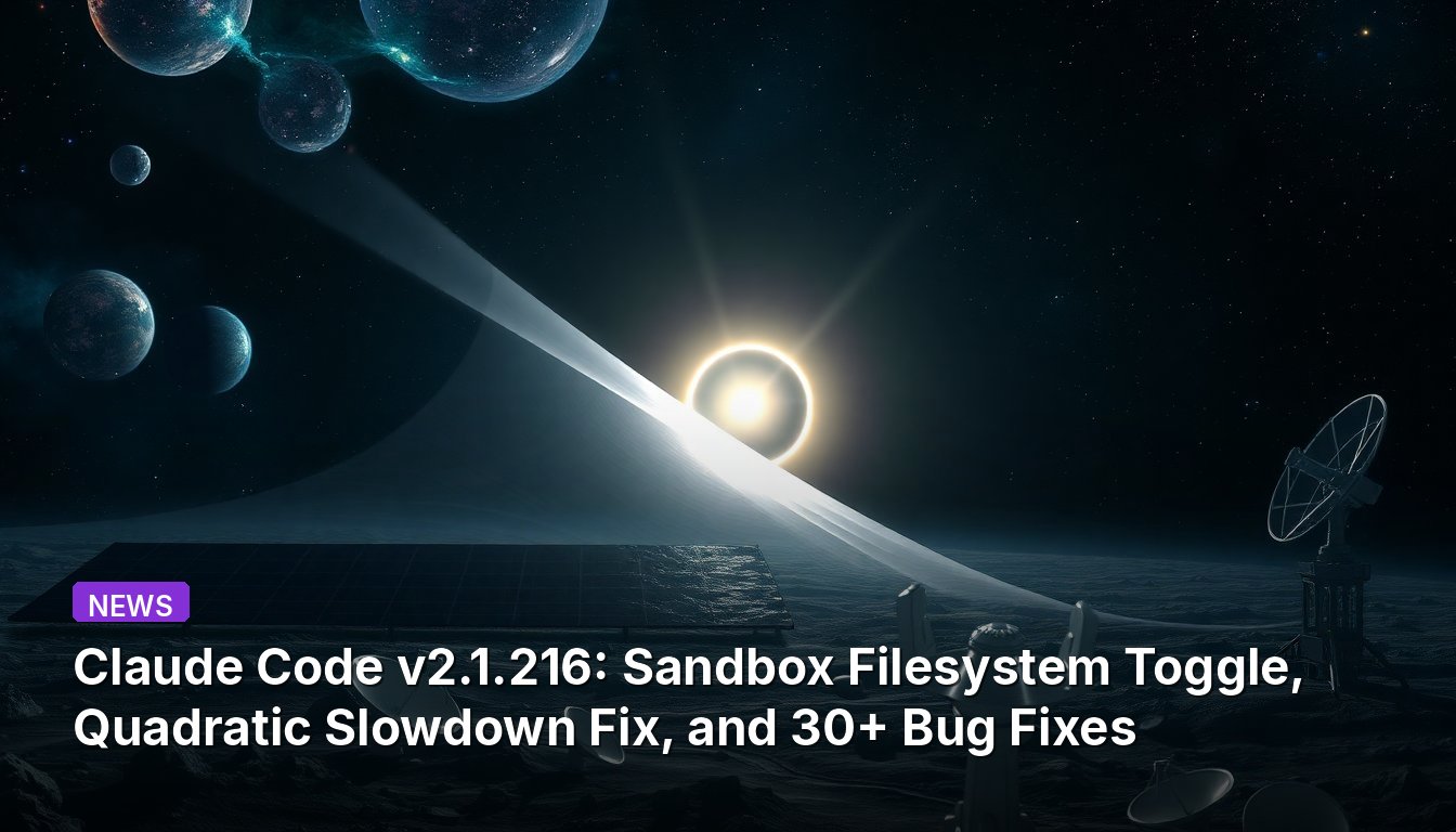 Claude Code v2.1.216: Sandbox Filesystem Toggle, Quadratic Slowdown Fix, and 30+ Bug Fixes