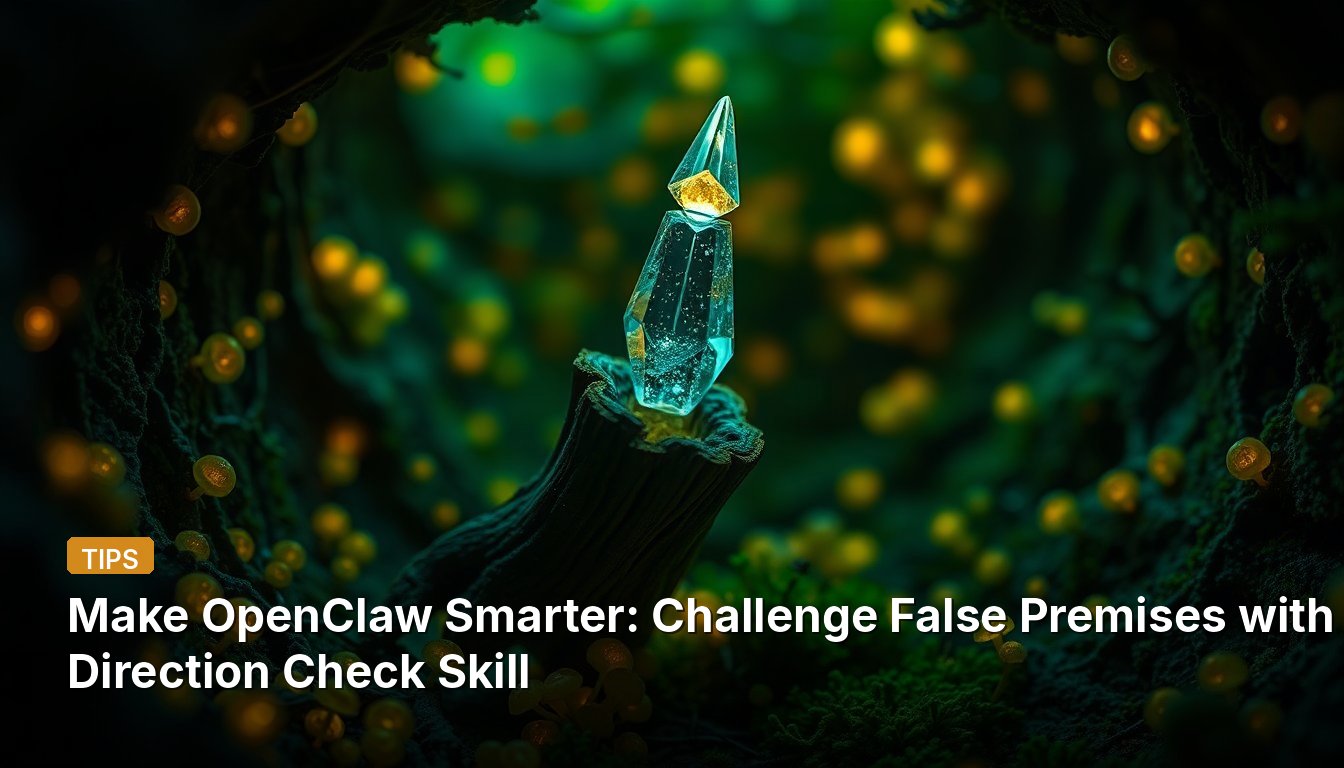 Make OpenClaw Smarter: Challenge False Premises with a Direction Check Skill