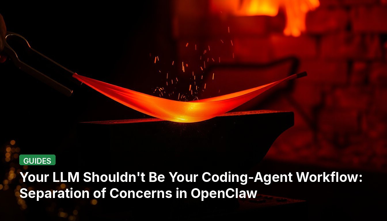 Your LLM Shouldn't Be Your Coding-Agent Workflow: Separation of Concerns in OpenClaw