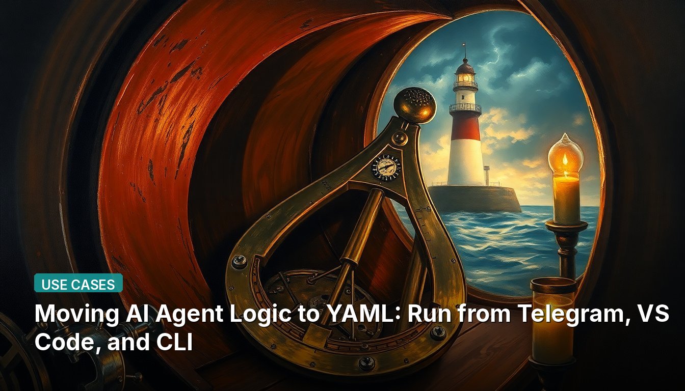 Moving AI Agent Logic to YAML: Run from Telegram, VS Code, and CLI