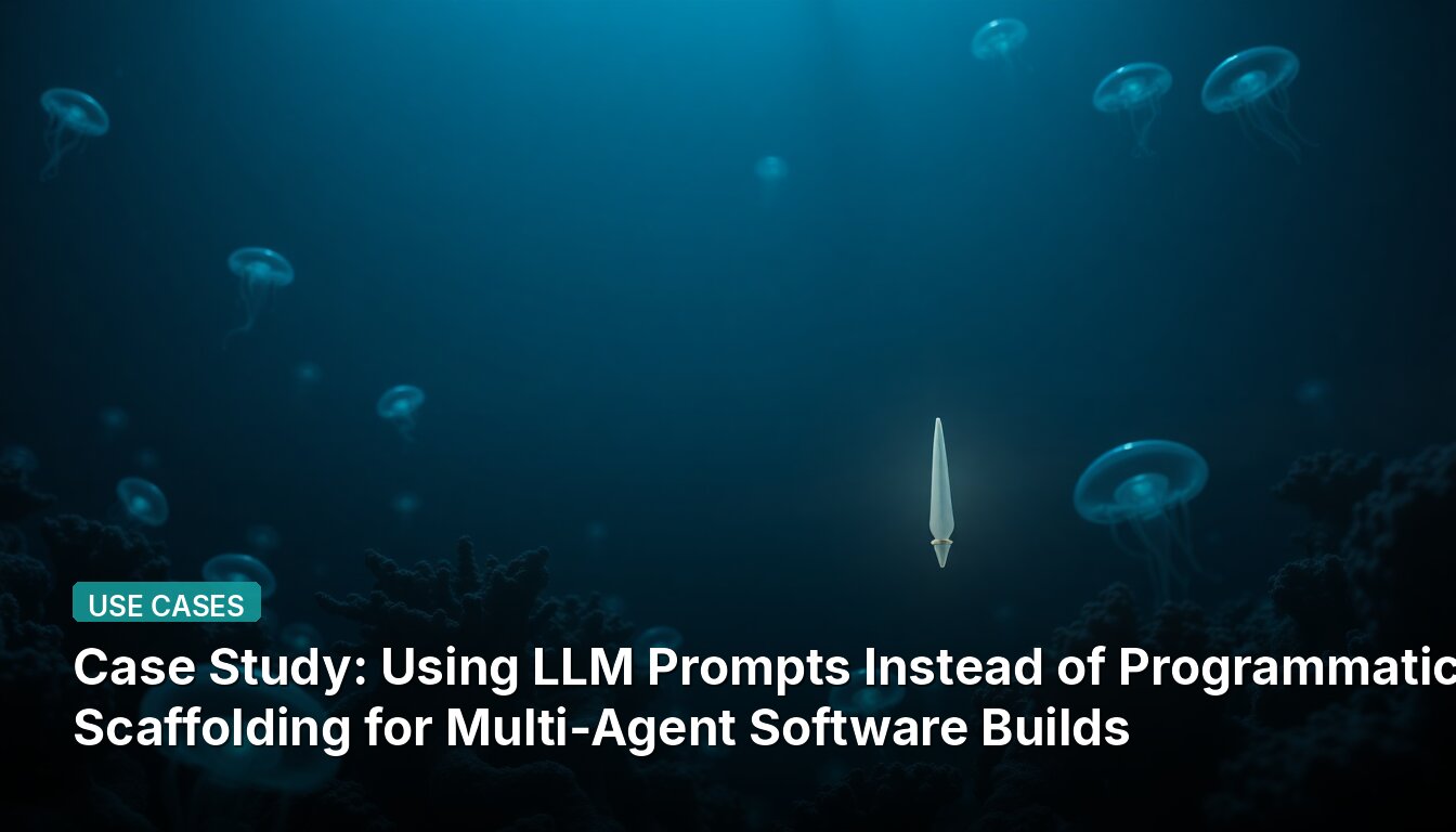 Case Study: Using LLM Prompts Instead of Programmatic Scaffolding for Multi-Agent Software Builds