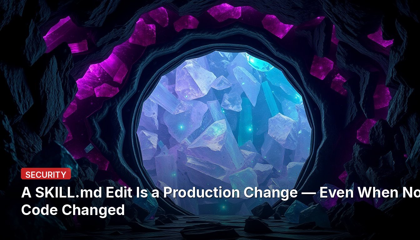 A SKILL.md Edit Is a Production Change — Even When No Code Changed