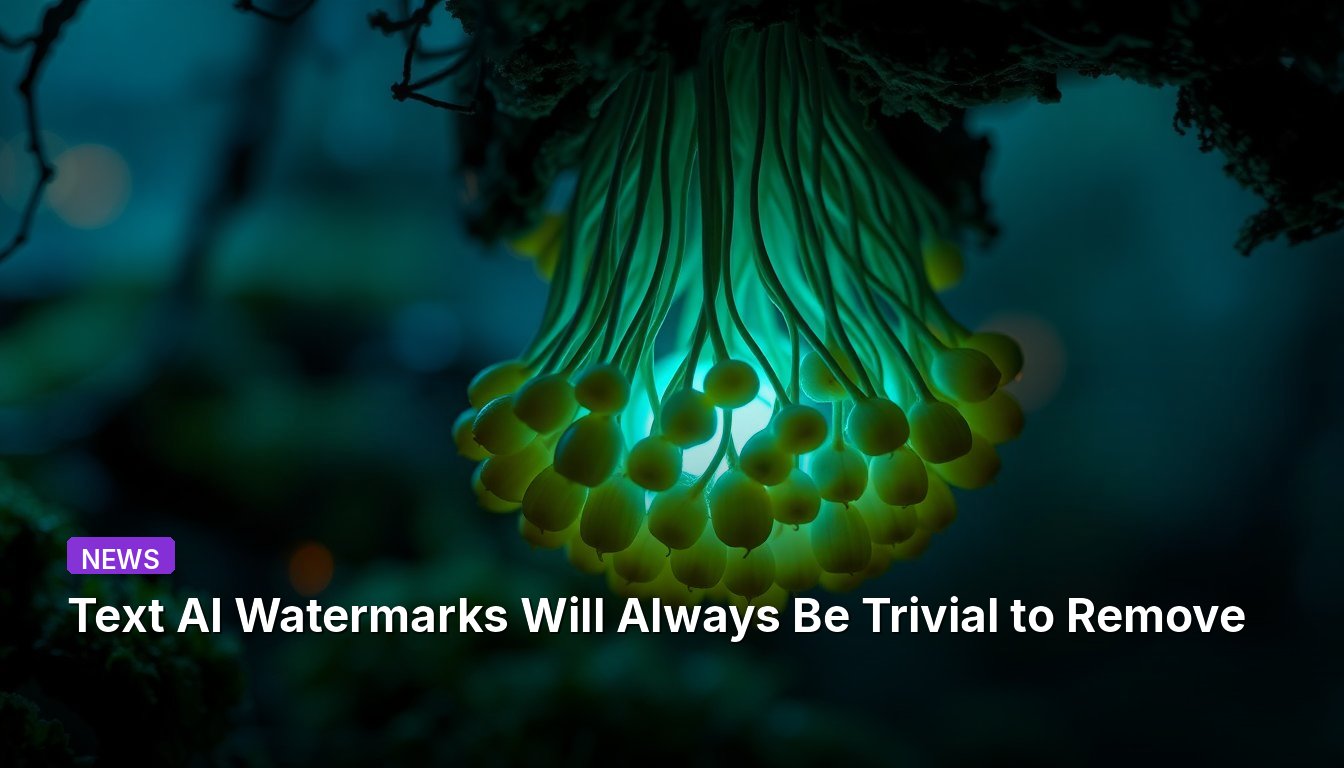 Text AI Watermarks Will Always Be Trivial to Remove