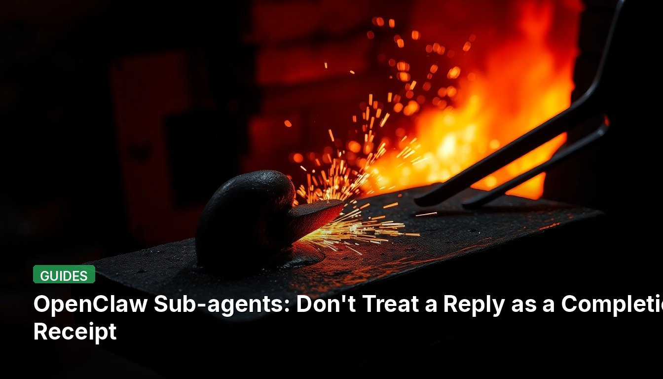 OpenClaw Sub-agents: Don't Treat a Reply as a Completion Receipt