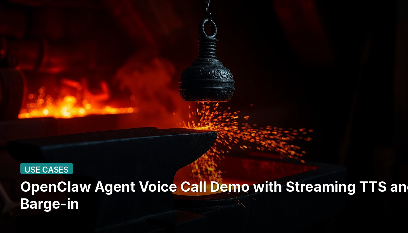 OpenClaw Agent Voice Call Demo with Streaming TTS and Barge-in