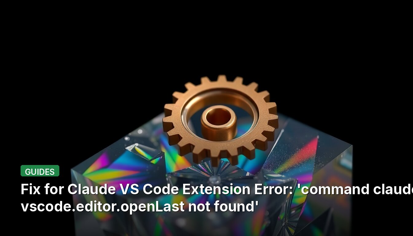 Fix for Claude VS Code Extension Error: 'command claude-vscode.editor.openLast not found'