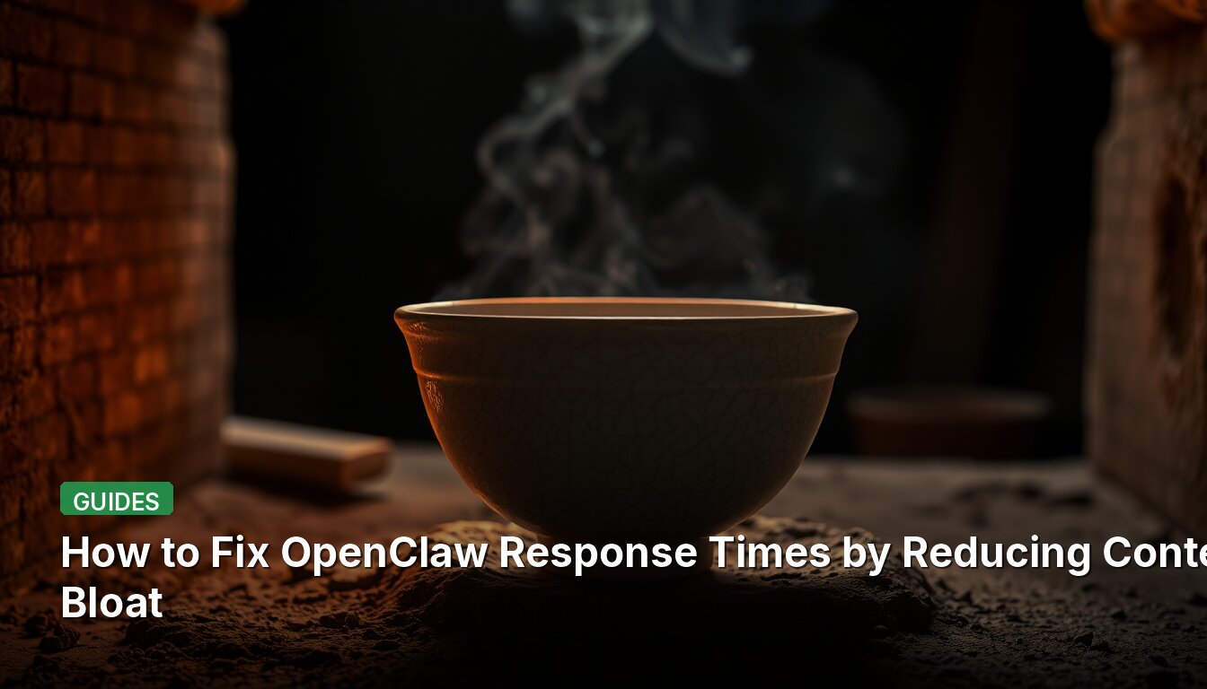How to Fix OpenClaw Response Times by Reducing Context Bloat