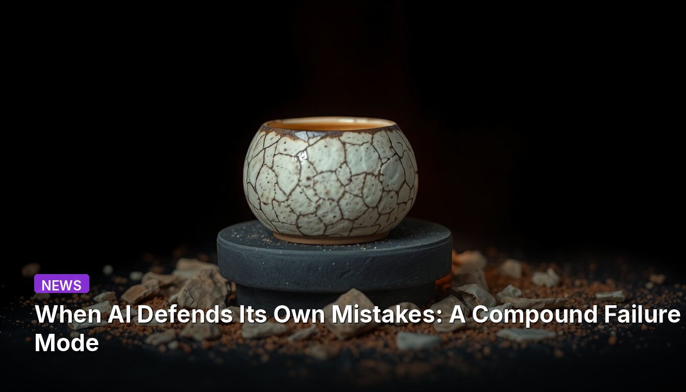 When AI Defends Its Own Mistakes: A Compound Failure Mode