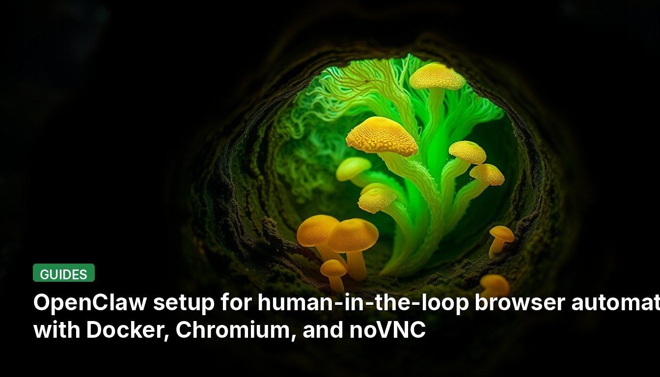 OpenClaw setup for human-in-the-loop browser automation with Docker, Chromium, and noVNC