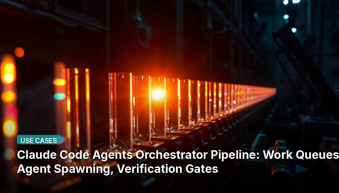 Claude Code Agents Orchestrator Pipeline: Work Queues, Agent Spawning, Verification Gates