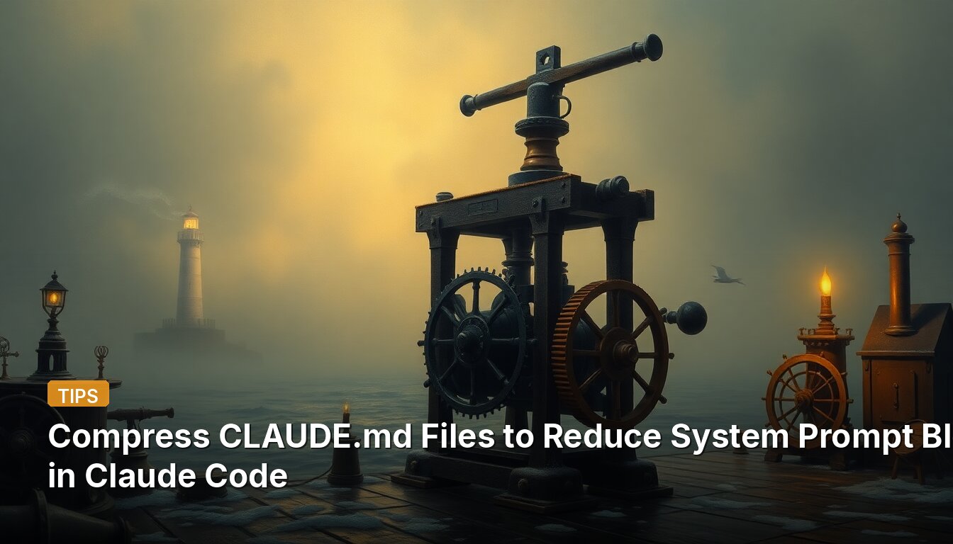Compress CLAUDE.md Files to Reduce System Prompt Bloat in Claude Code