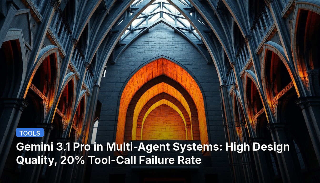 Gemini 3.1 Pro in Multi-Agent Systems: High Design Quality, 20% Tool-Call Failure Rate