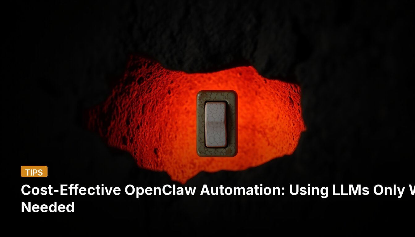 Cost-Effective OpenClaw Automation: Using LLMs Only When Needed
