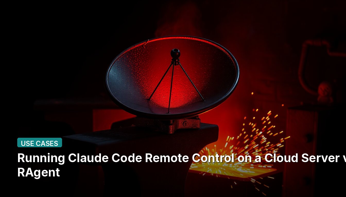 Running Claude Code Remote Control on a Cloud Server via RAgent