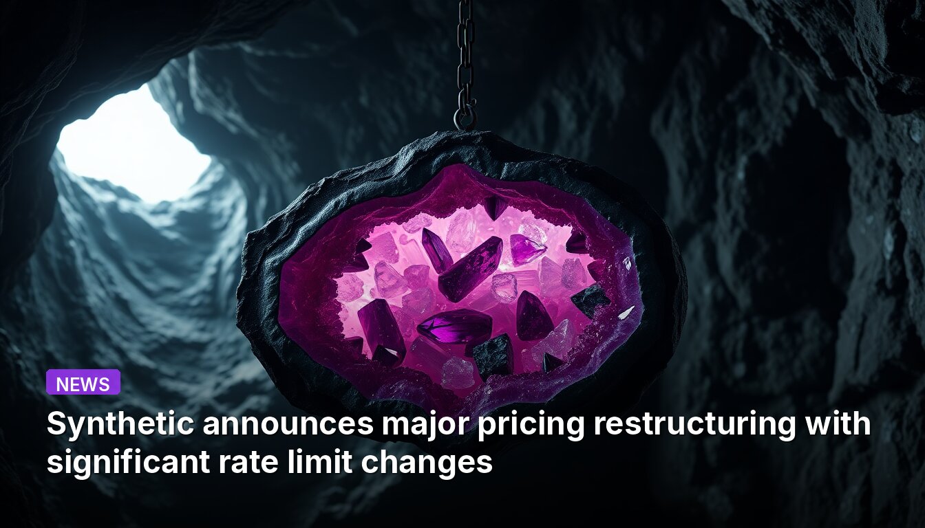 Synthetic announces major pricing restructuring with significant rate limit changes