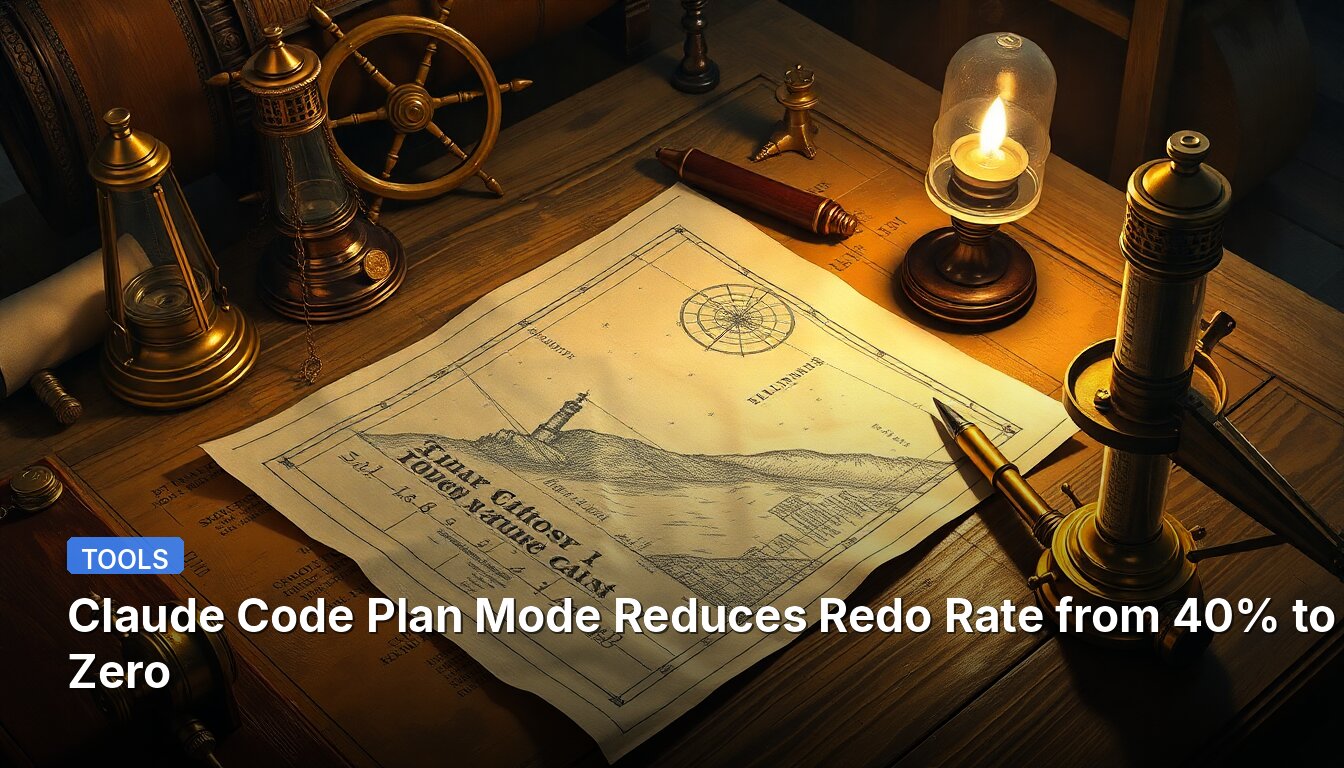 Claude Code Plan Mode Reduces Redo Rate from 40% to Near Zero