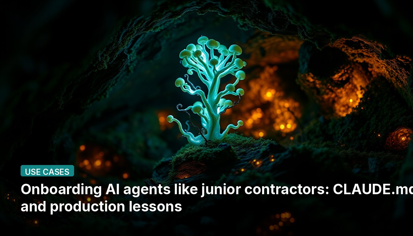 Onboarding AI agents like junior contractors: CLAUDE.md and production lessons