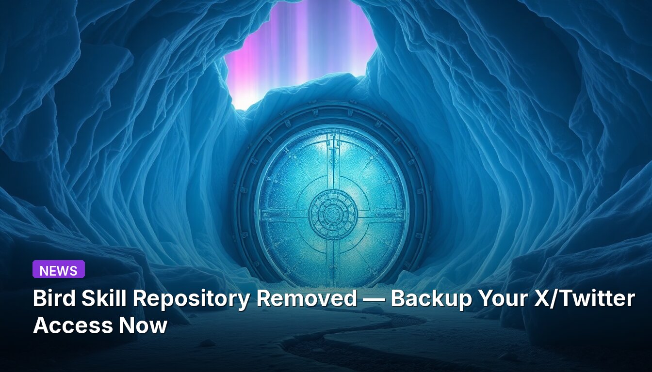 Bird Skill Repository Removed — Backup Your X/Twitter Access Now