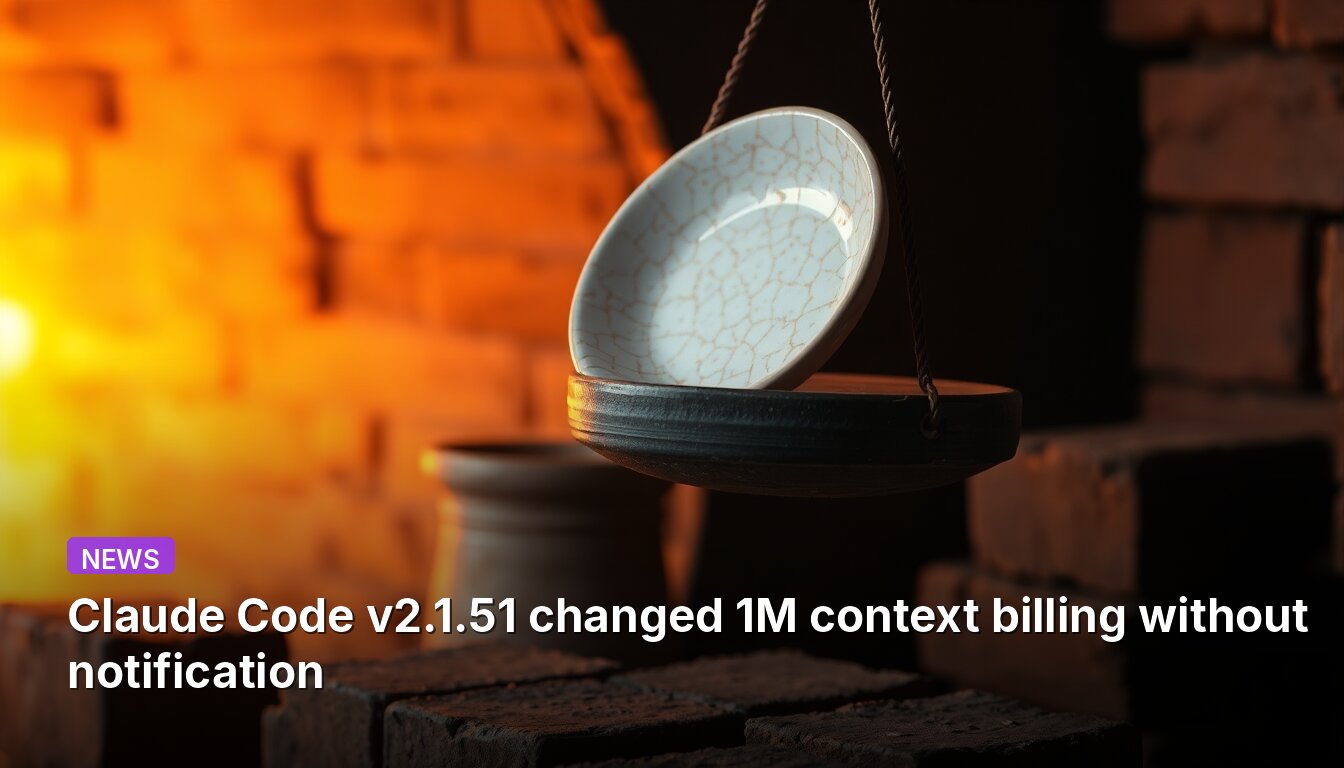 Claude Code v2.1.51 changed 1M context billing without notification