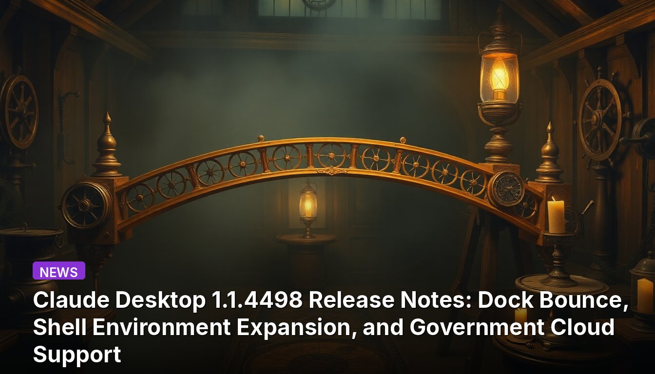 Claude Desktop 1.1.4498 Release Notes: Dock Bounce, Shell Environment Expansion, and Government Cloud Support