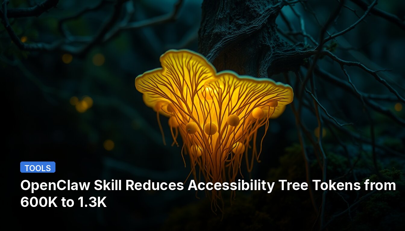 OpenClaw Skill Reduces Accessibility Tree Tokens from 600K to 1.3K