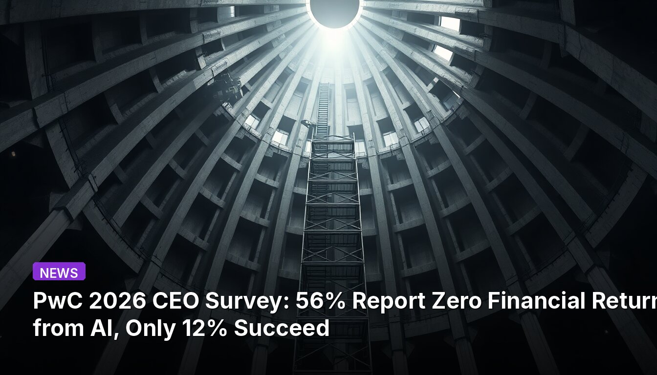 PwC 2026 CEO Survey: 56% Report Zero Financial Return from AI, Only 12% Succeed