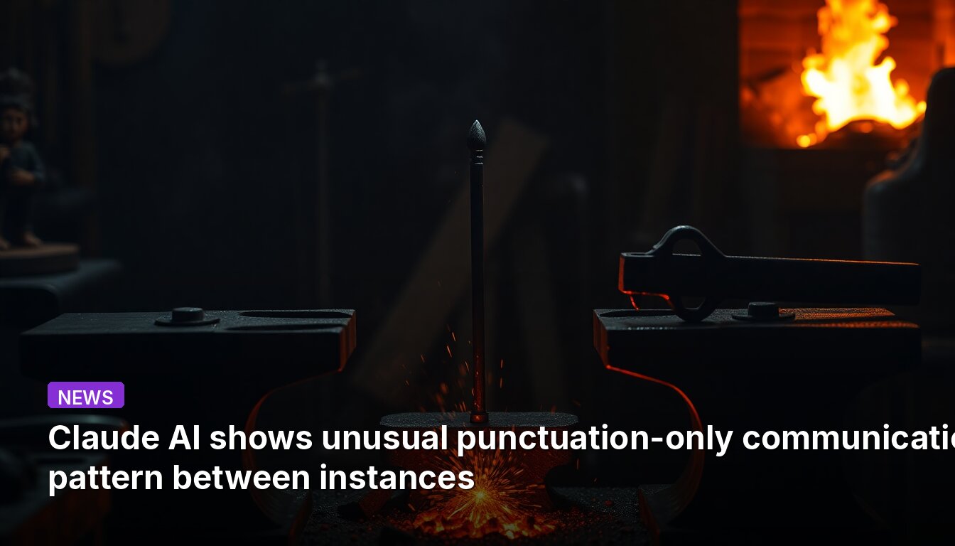 Claude AI shows unusual punctuation-only communication pattern between instances