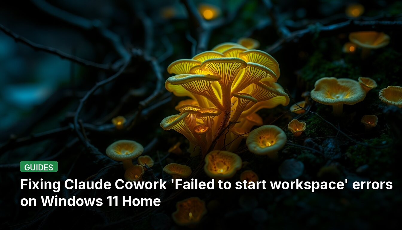 Fixing Claude Cowork 'Failed to start workspace' errors on Windows 11 Home