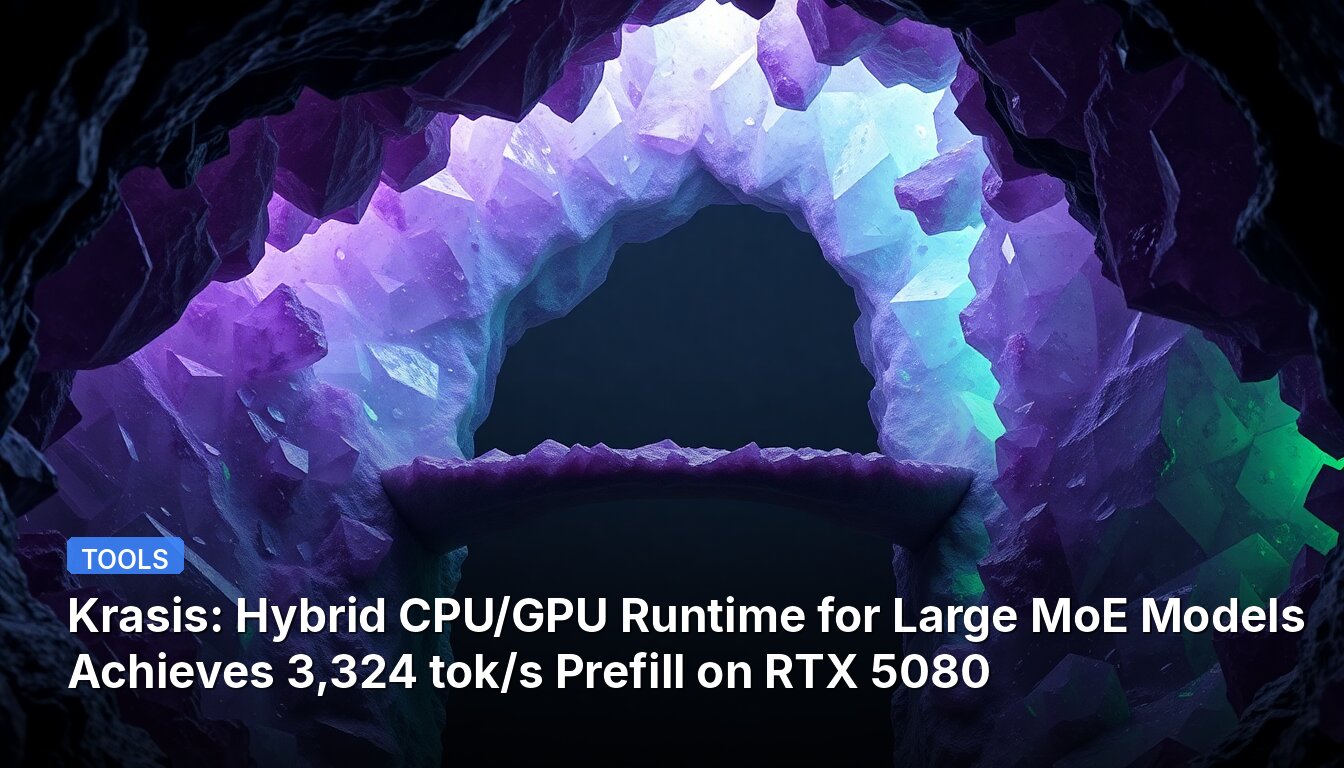 Krasis: Hybrid CPU/GPU Runtime for Large MoE Models Achieves 3,324 tok/s Prefill on RTX 5080