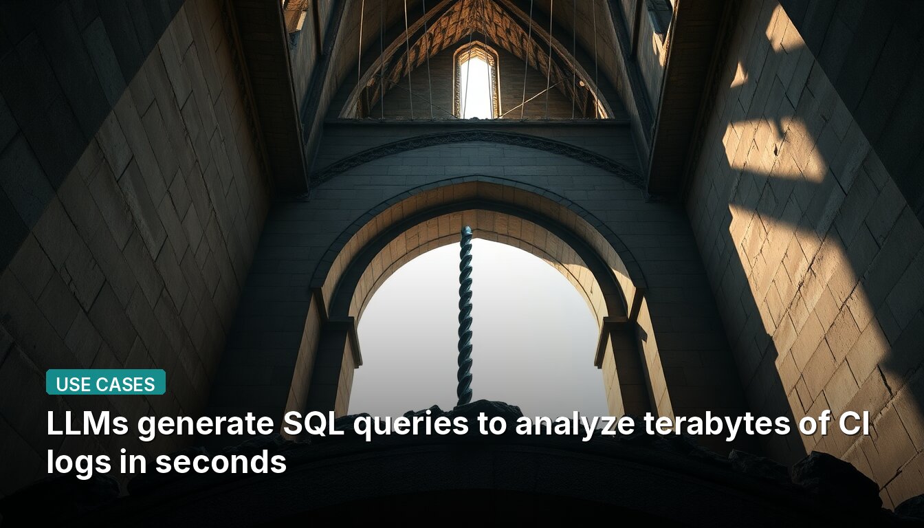 LLMs generate SQL queries to analyze terabytes of CI logs in seconds