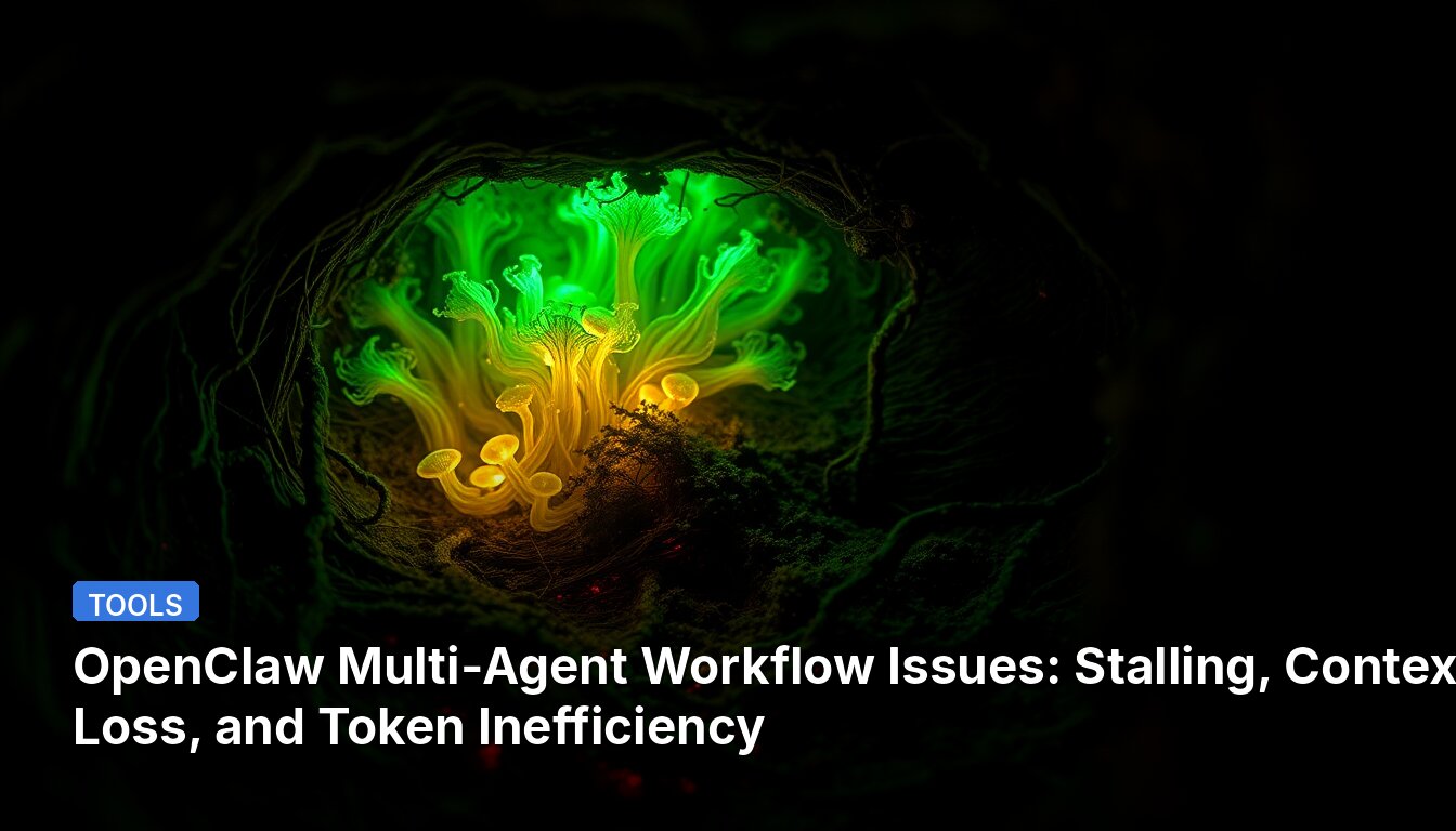 OpenClaw Multi-Agent Workflow Issues: Stalling, Context Loss, and Token Inefficiency