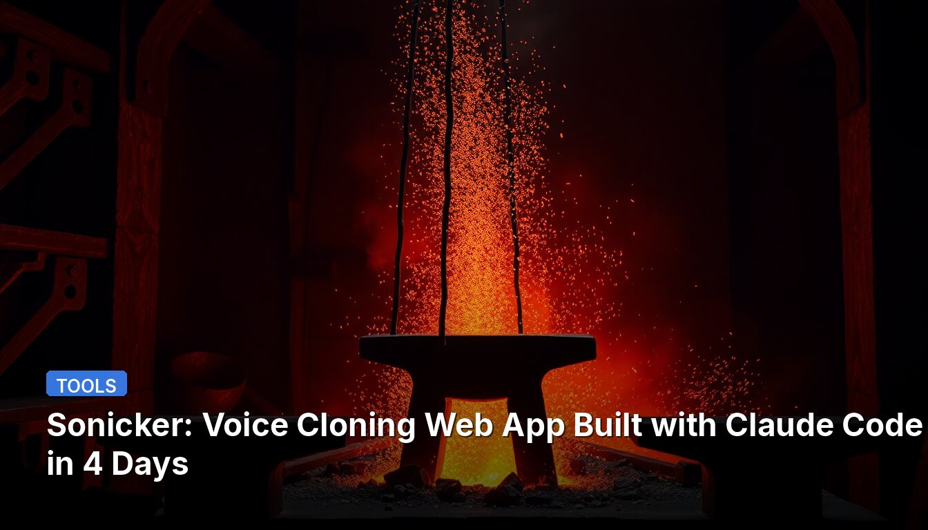 Sonicker: Voice Cloning Web App Built with Claude Code in 4 Days