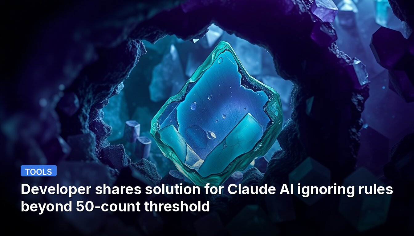 Developer shares solution for Claude AI ignoring rules beyond 50-count threshold