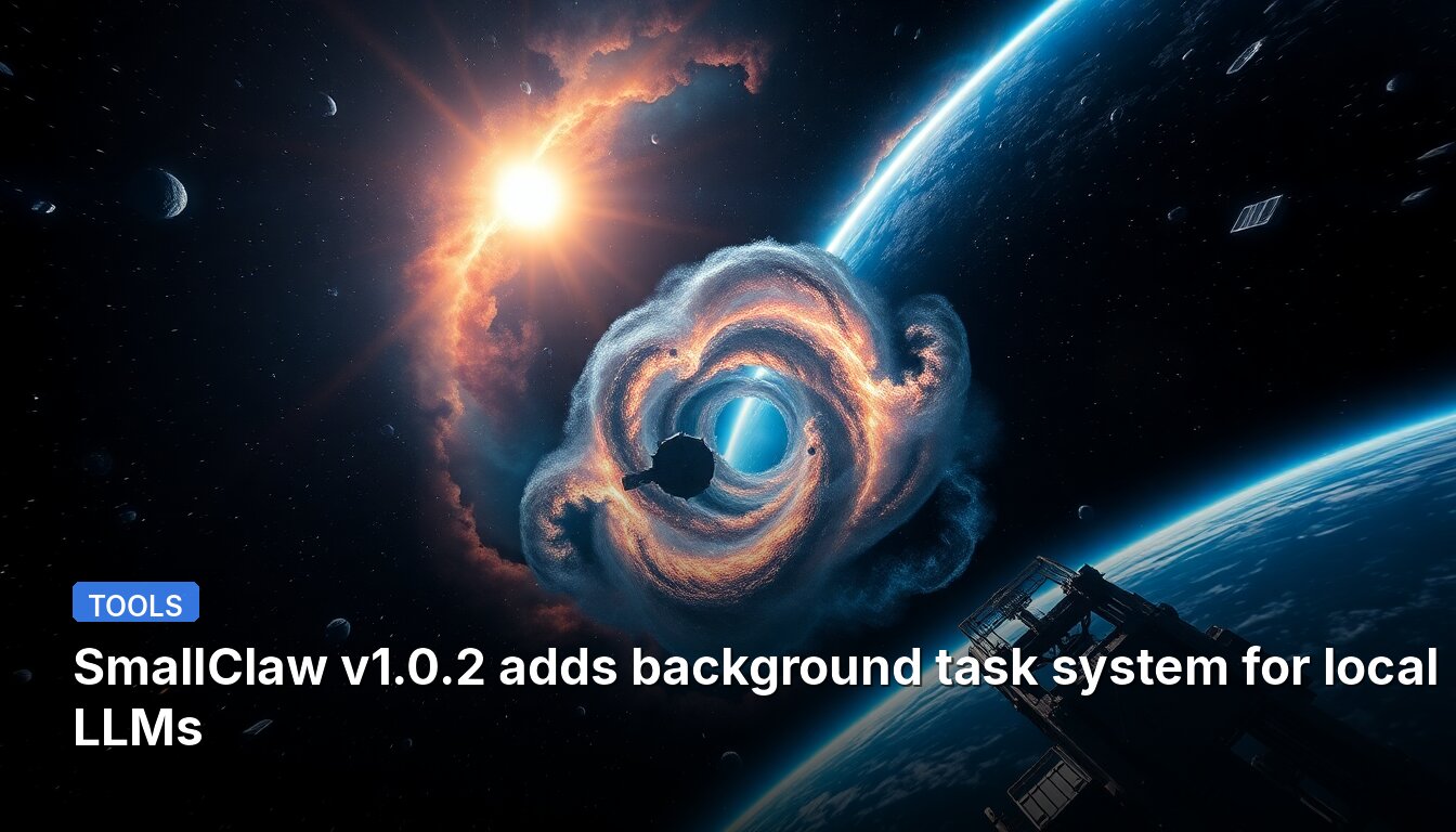 SmallClaw v1.0.2 adds background task system for local LLMs