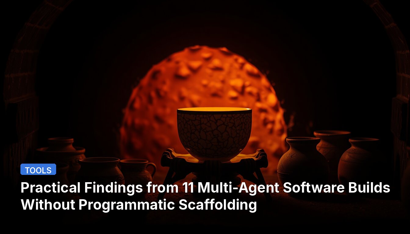 Practical Findings from 11 Multi-Agent Software Builds Without Programmatic Scaffolding