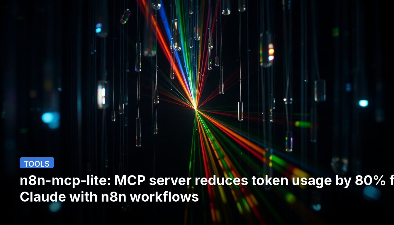 n8n-mcp-lite: MCP server reduces token usage by 80% for Claude with n8n workflows