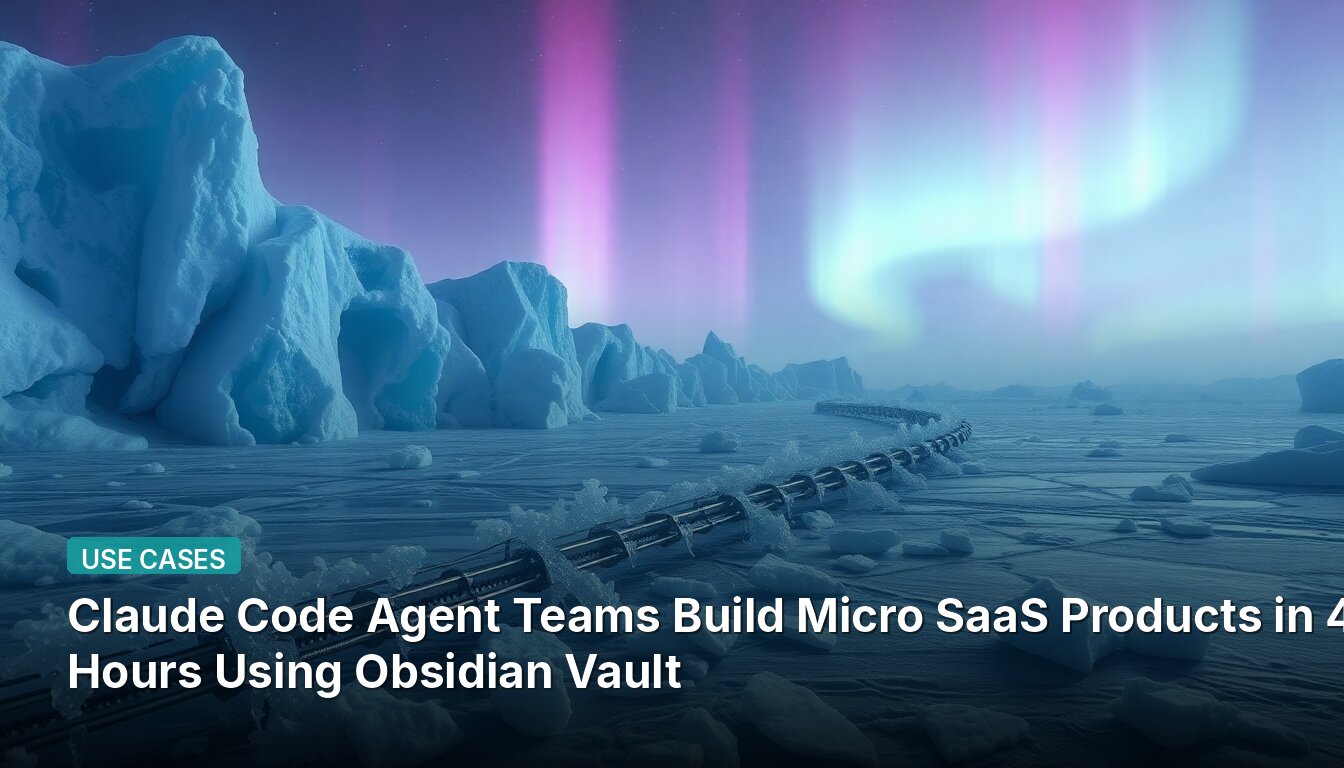 Claude Code Agent Teams Build Micro SaaS Products in 4 Hours Using Obsidian Vault