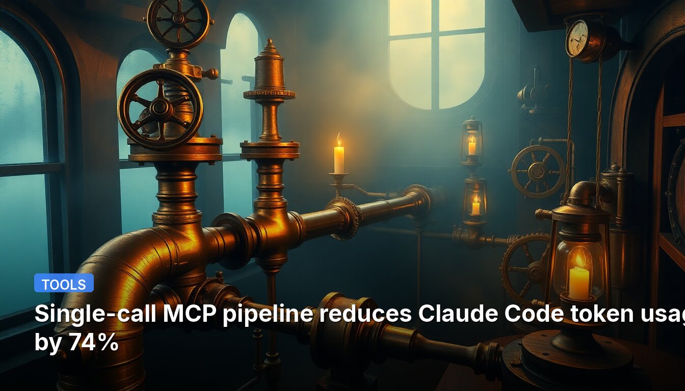 Single-call MCP pipeline reduces Claude Code token usage by 74%