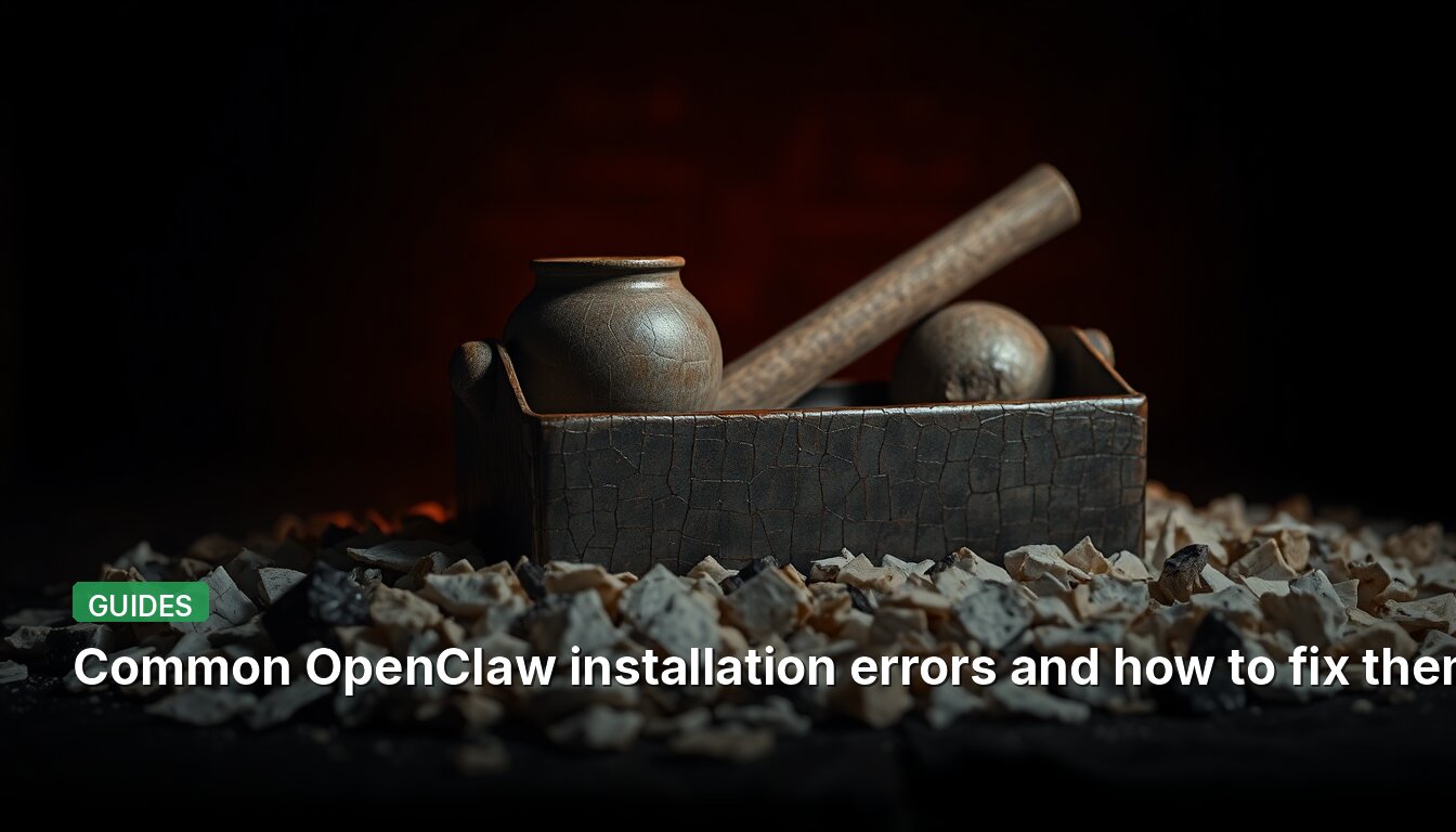 Common OpenClaw installation errors and how to fix them