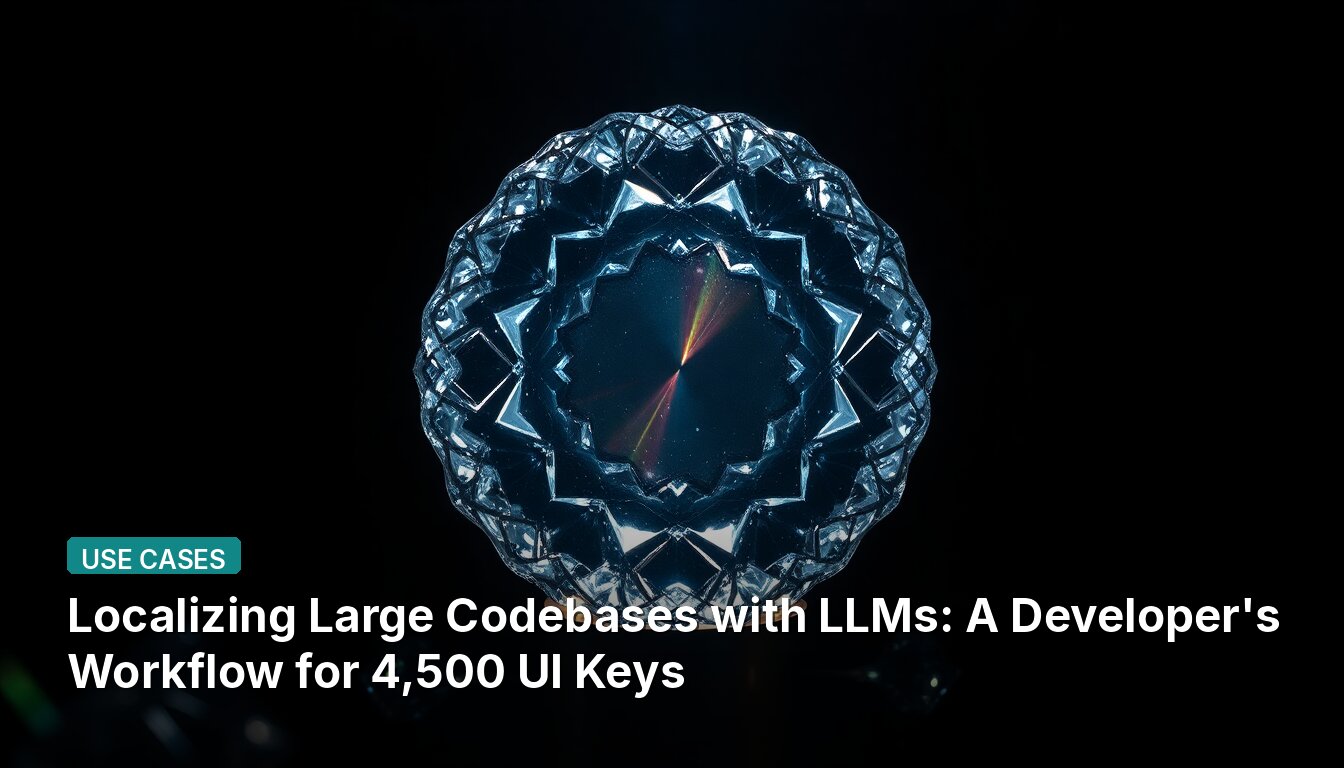 Localizing Large Codebases with LLMs: A Developer's Workflow for 4,500 UI Keys
