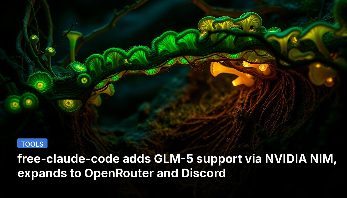free-claude-code adds GLM-5 support via NVIDIA NIM, expands to OpenRouter and Discord